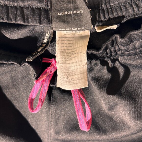 Adidas Clima365 Black Athletic Track Pants with Reflective Stripes - Size M - Picture 6 of 6